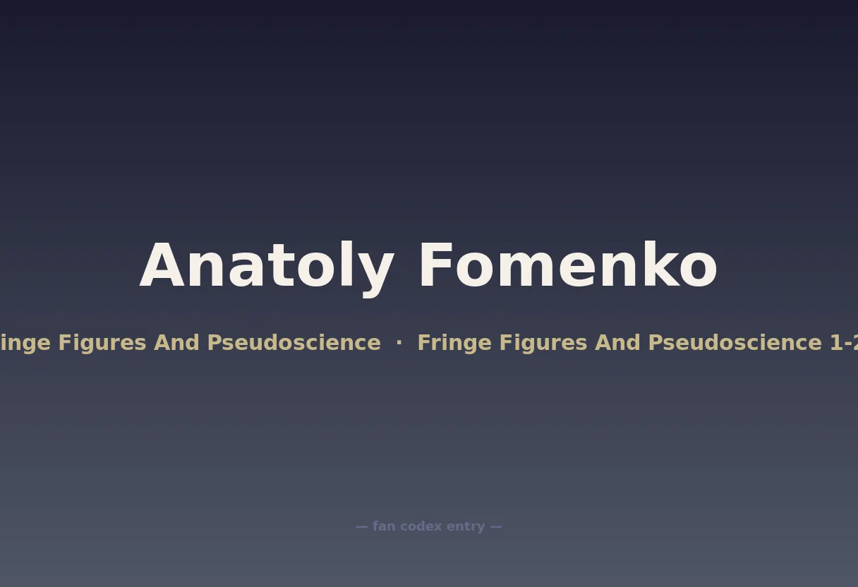 Anatoly Fomenko